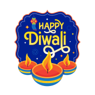 Happy Diwali Sticker Design Template