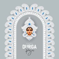 Happy Durga Puja Background Design Template Illustration