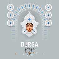 Happy Durga Puja Background Design Template Illustration