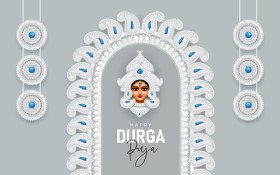 Happy Durga Puja Background Design Template Illustration