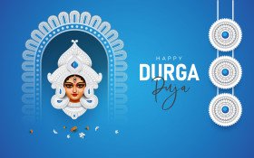 Happy Durga Puja Background Design Template Illustration