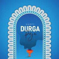 Happy Durga Puja Background Design Template Illustration