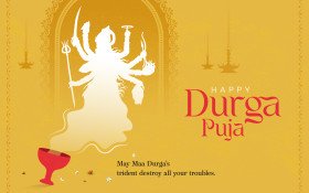 Happy Durga Puja Background Design Template Illustration