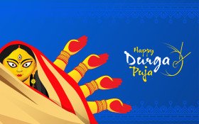 Happy Durga Puja background Vector Illustration