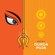 Happy Durga Puja Post Banner Design