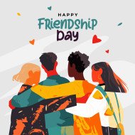 Happy Friendship Day Background Template Design