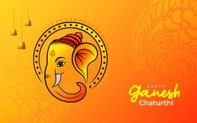 Happy Ganesh Chaturthi Background Template