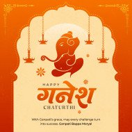 Happy Ganesh Chaturthi Festival Post Greeting Background