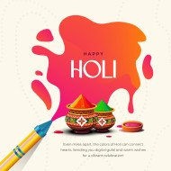 Happy Holi Background Design Illustration