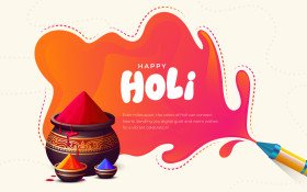 Happy Holi Background Design Illustration