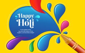 Happy Holi Background Design Template