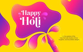 Happy Holi Background Template Design