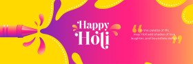 Happy Holi Cover Banner Design Template