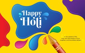 Happy Holi Festival Background Template