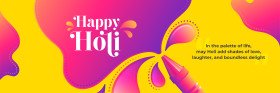 Happy Holi Festival Cover Banner Design Template Background