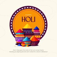 Happy Holi Festival Design Template Illustration