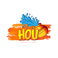 Happy Holi Festival Greeting Template Design