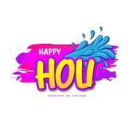 Happy Holi Festival Greeting Template Design