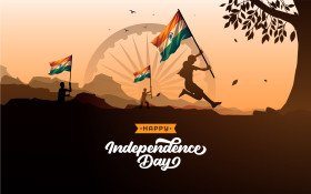 Happy Indian Independence Day Background Template