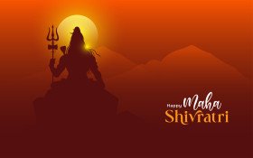 Happy Maha Shivratri Background Design Template