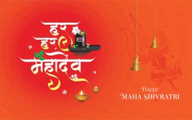 Happy Maha Shivratri Greeting Background Design Template