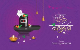 Happy Maha Shivratri Post Background Design Template Illustration