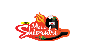 Happy Maha Shivratri Sticker Design Template