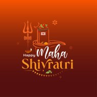 Happy Maha Shivratri Typographic Post Design Template