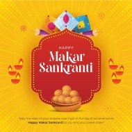 Happy Makar Sankranti Festival Vector Background Design