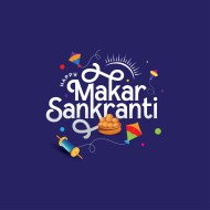 Happy Makar Sankranti Post Design Vector Template