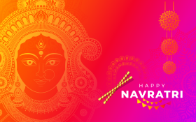 Happy navratri background design template