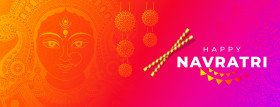 Happy navratri banner template navratri design