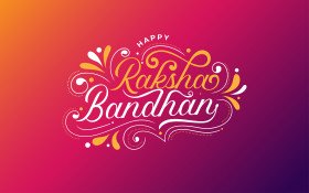 Happy Raksha Bandhan Text Typography