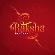 Happy Raksha Bandhan Typography Design Template