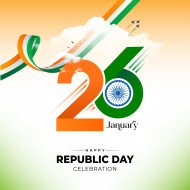 Happy republic day template post banner template