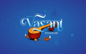 Happy Vasant Panchami Background Design Template