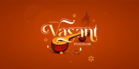 Happy Vasant Panchami Banner Design Template