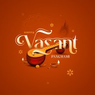 Happy Vasant Panchami Post Design Template Illustration