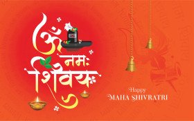 Maha Shivratri Greeting Background Template