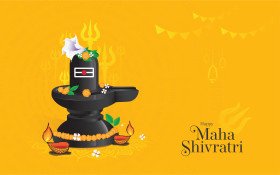 Maha Shivratri Greeting Background Template