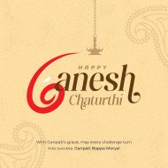 Traditional Happy Ganesh Chaturthi Festival Post Template